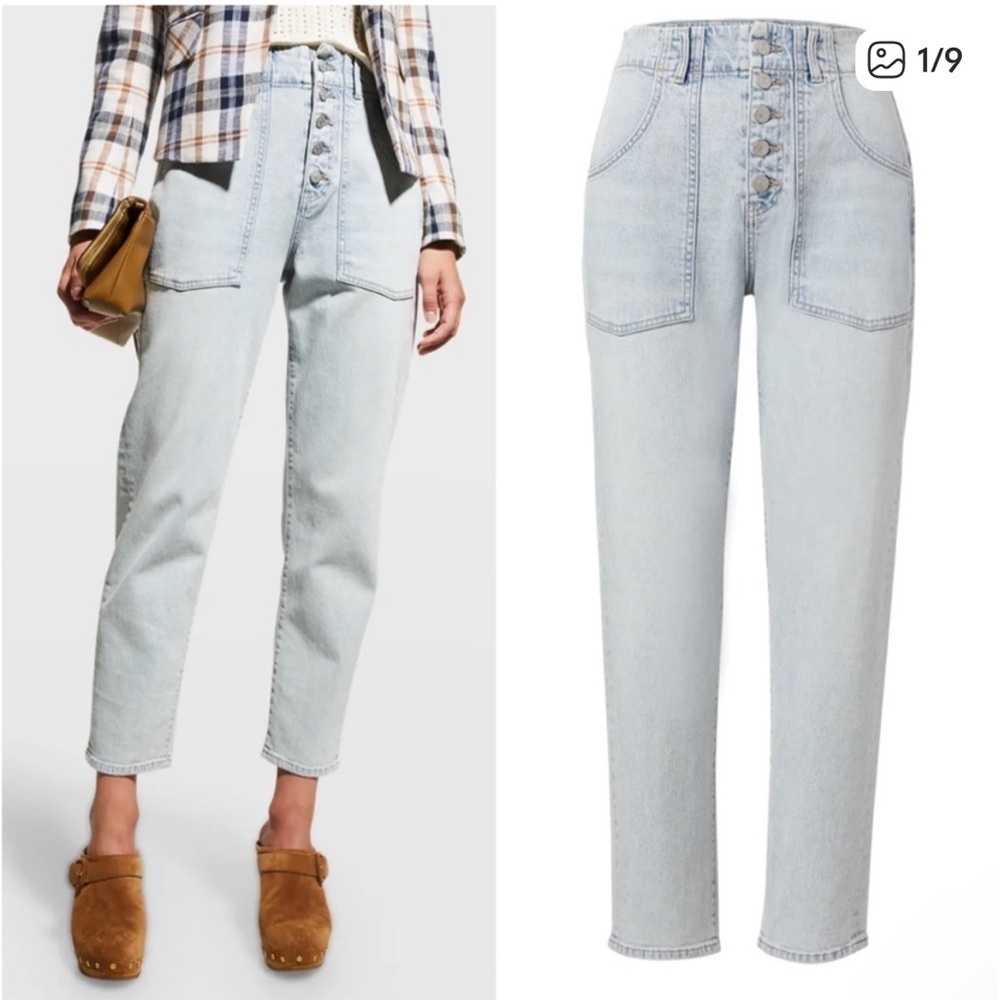 Veronica Beard Arya cargo straight leg jeans Size 26 NWT